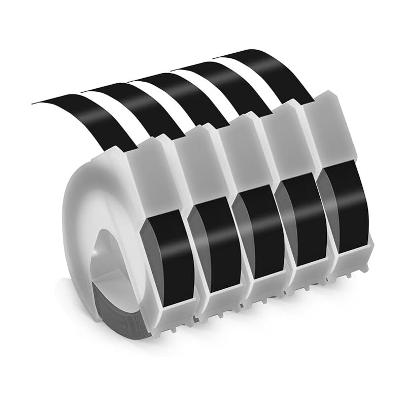 foto del prodotto nastri per etichette compatibili dymo, nastro per goffratura 3d da 9 mm, compatibile con dymo omega s, junior s0717900, etichettatrice per goffratura