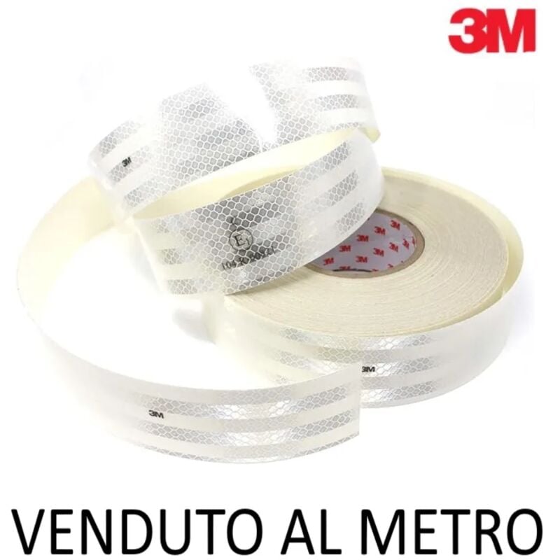 foto del prodotto nastro 3m catarinfrangente bianco adesivo largo 55 mm venduto al metro