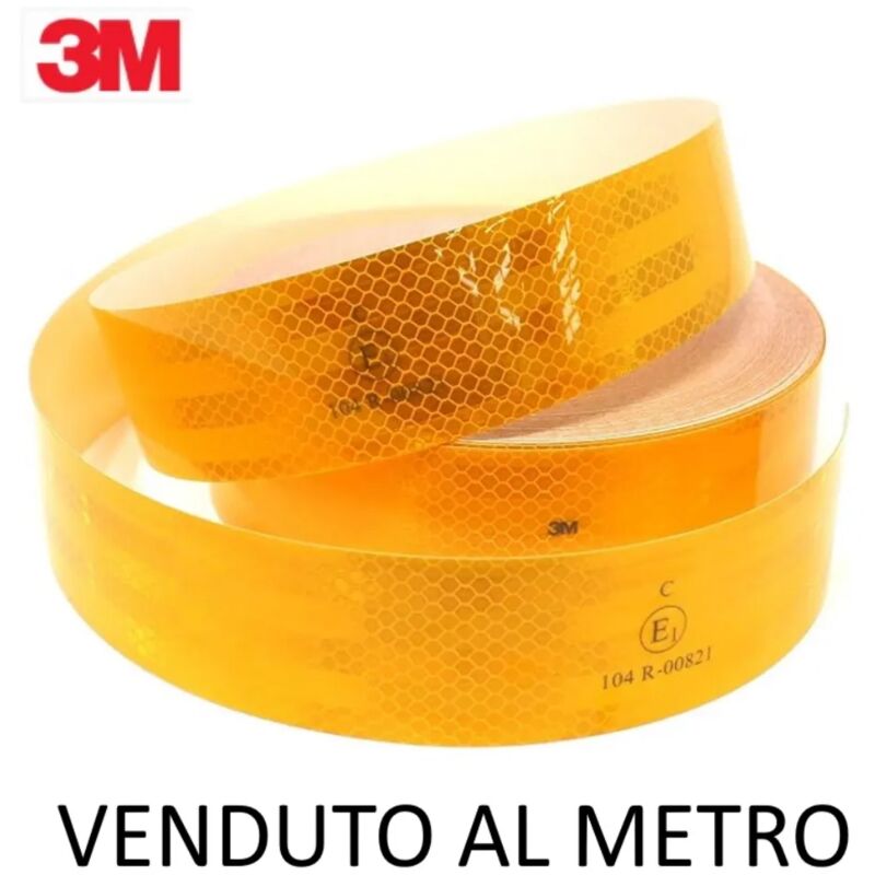 foto del prodotto nastro 3m catarinfrangente giallo adesivo largo 55 mm venduto al metro