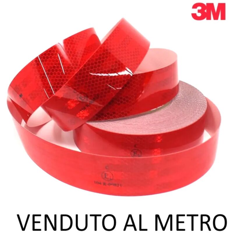 foto del prodotto nastro 3m catarinfrangente rosso adesivo largo 55 mm venduto al metro