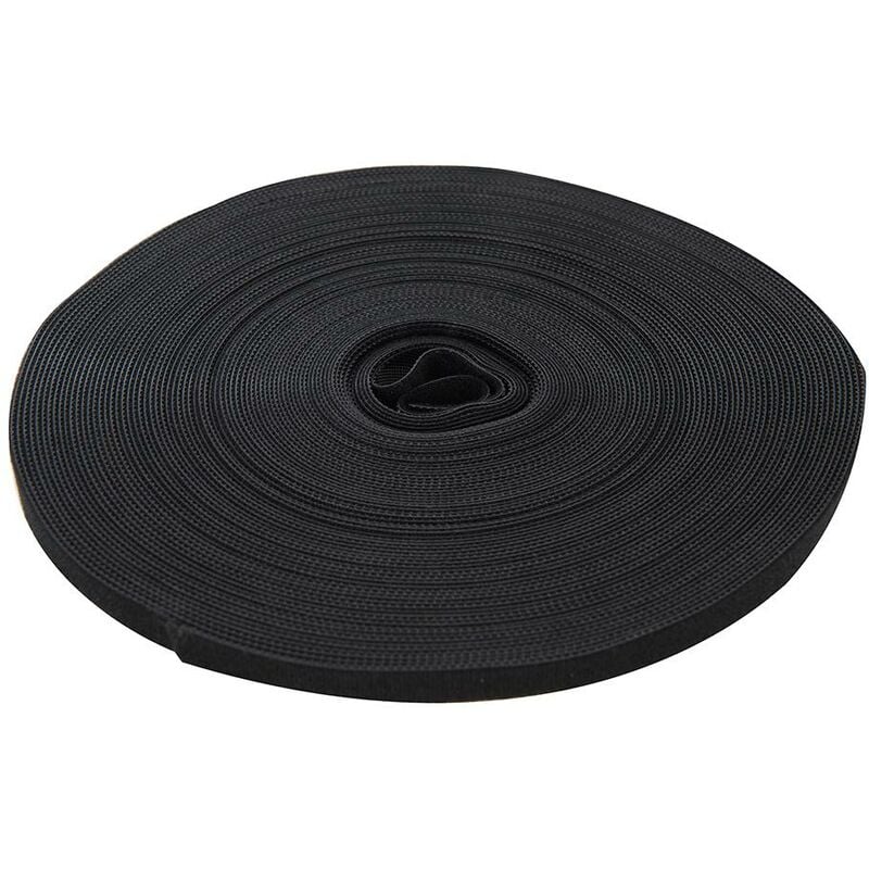 foto del prodotto nastro a fissaggio a strappo nero 10 mm x 25 m