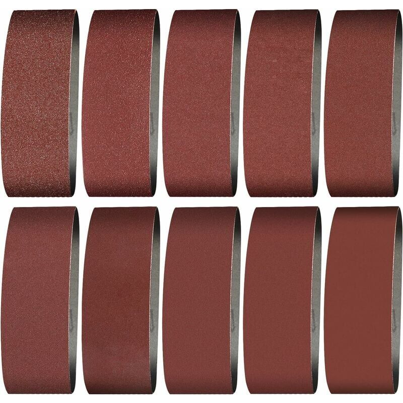 foto del prodotto nastro abrasivo 100x915 mm grane 240 60 80 120 150 240 400 nastro abrasivo per levigare, lucidare e spolverare, ideale per legno 12 pezzi 