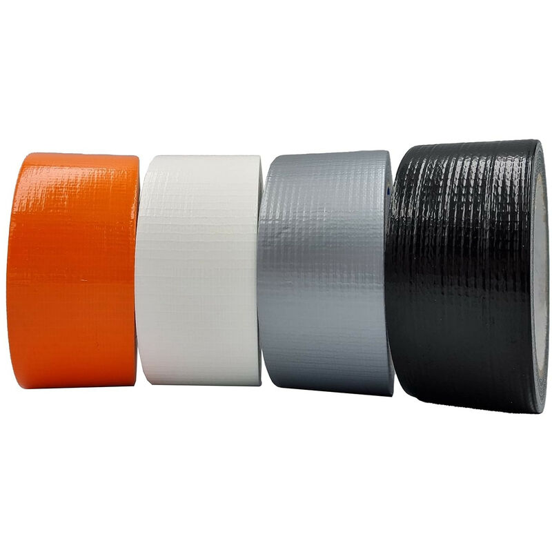 foto del prodotto nastro adesivo americano telato per riparazioni 25 metri in 4 colori colore bianco, lunghezza 25 metri