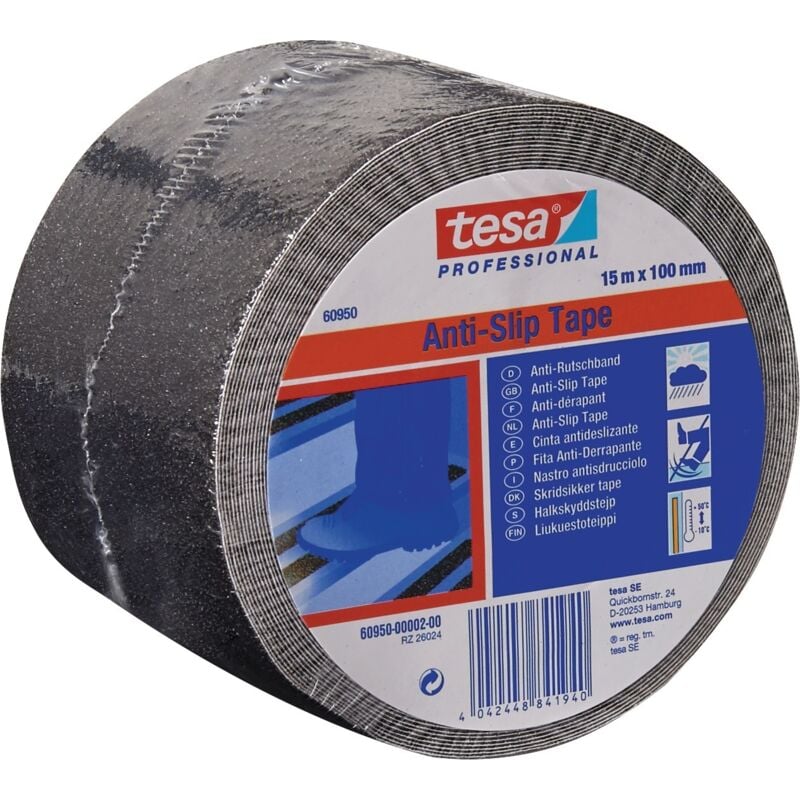 foto del prodotto nastro adesivo antiscivolo 60950 nero l.15 m, b.100 mm rl.