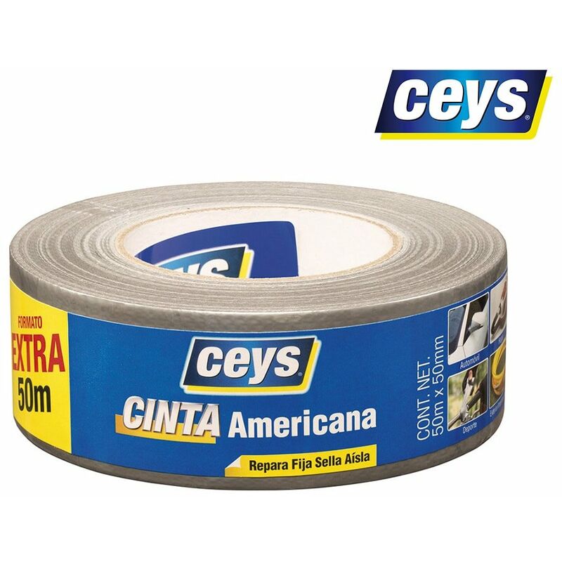 foto del prodotto nastro adesivo argento rotolo 50mx50 507609 ceys