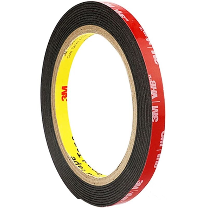 foto del prodotto nastro adesivo biadesivo vhb extra forte, impermeabile e resistente alle alte temperature, 1 cm x 5 m x 1,1 mm di spessore