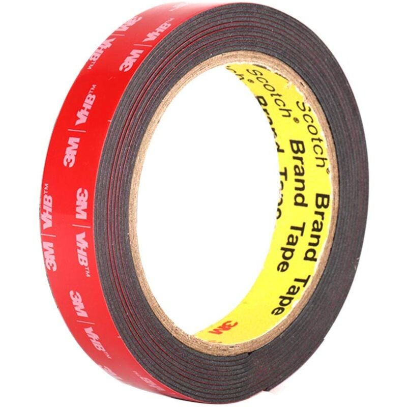 foto del prodotto nastro adesivo biadesivo vhb extra forte per montaggio, resistente all'acqua e alle alte temperature, 1,5 cm x 5 m x 1,1 mm di spessore