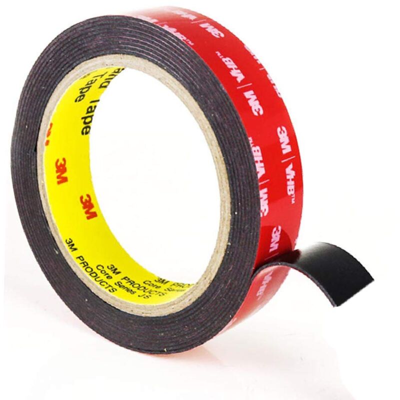 foto del prodotto nastro adesivo biadesivo vhb extra forte per montaggio, resistente all'acqua e alle alte temperature, 2 cm x 5 m x 1,1 mm di spessore