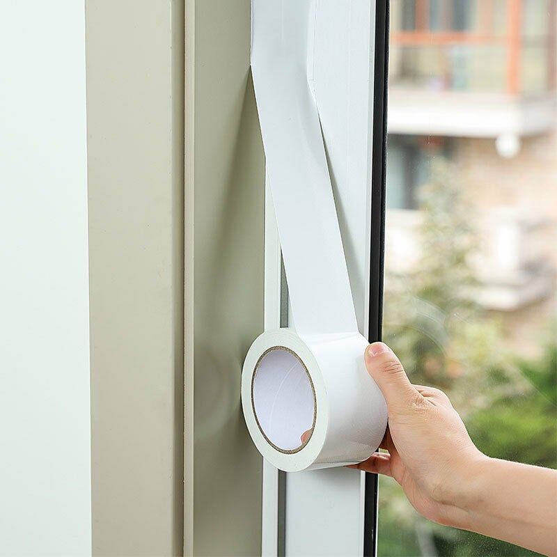 foto del prodotto nastro adesivo bianco, 50 mm x 20 m, nastro impermeabile da 2 per rattoppi, scr, fissaggio cavi ed etichettatura, nastro adesivo resistente, un