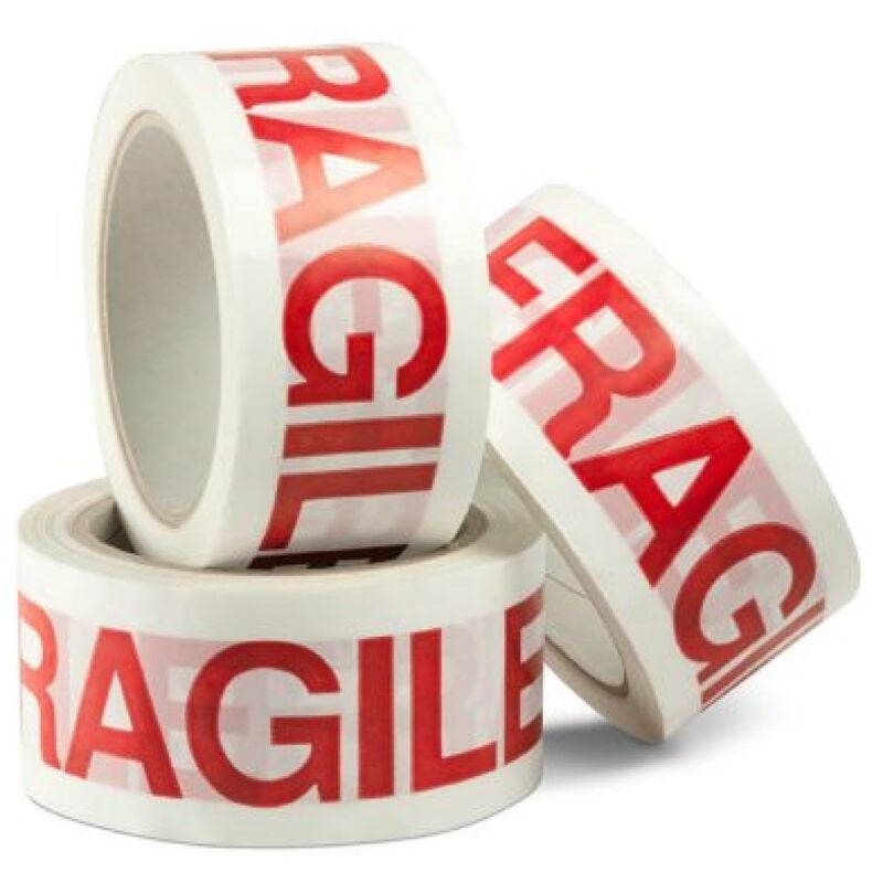 foto del prodotto nastro adesivo fragile 6 pz scotch imballaggio 50x66 pacchi spedizioni scatole