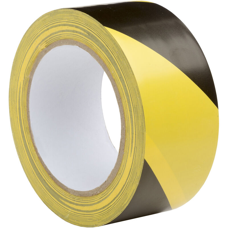 foto del prodotto nastro adesivo giallo nero mm.50x33mt.