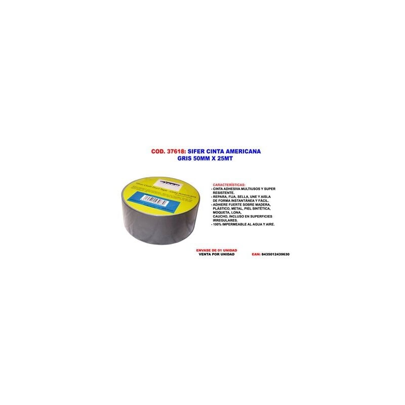 foto del prodotto nastro adesivo grigio sifer 50 mm x 25 m
