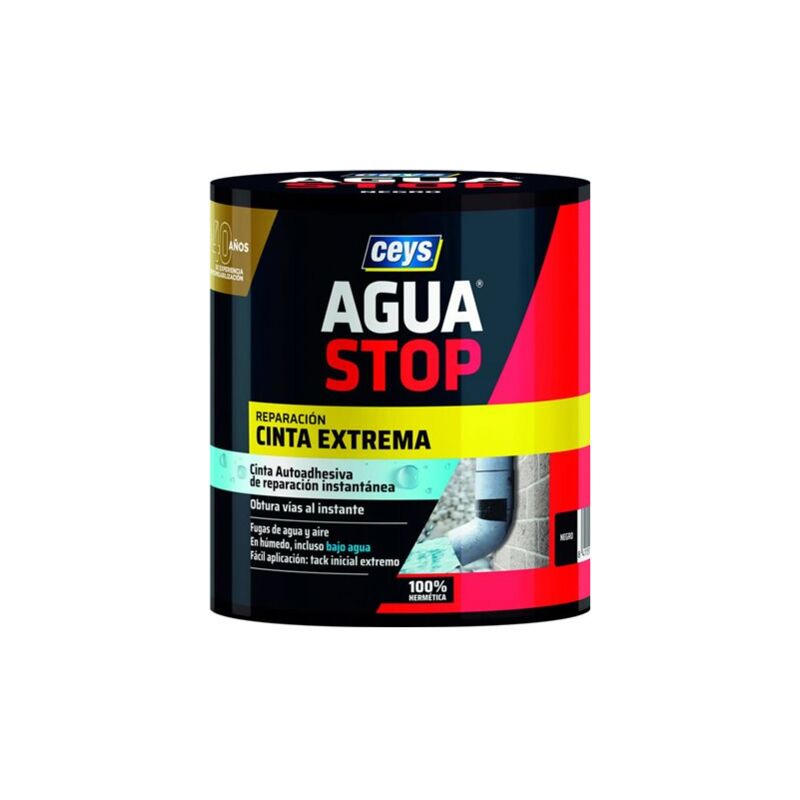 foto del prodotto nastro adesivo impermeabile istantaneo nero 10 cm x 1,5 m ceys