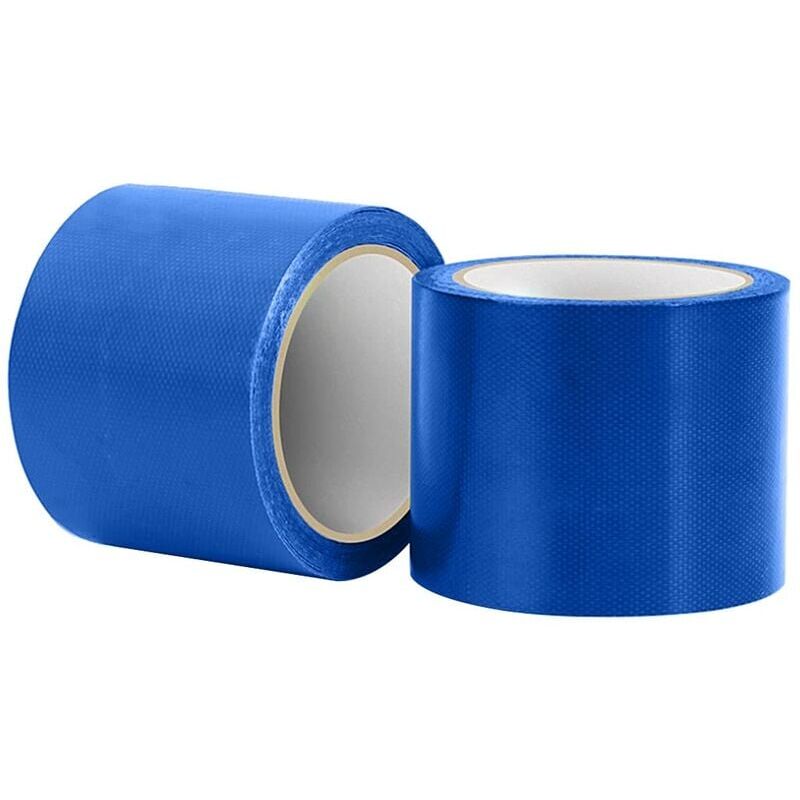foto del prodotto nastro adesivo impermeabile per riparazione teloni blu, 8 cm x 10 m nastro flessibile per riparazione condotte di serra, resistente per riparare