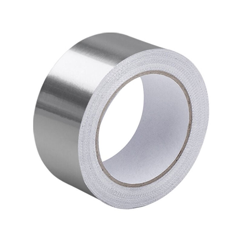 foto del prodotto nastro adesivo in alluminio, 2 rotoli da 5 cm x 5 m, nastro adesivo per alte temperature, rotolo di isolamento termico, pu essere utilizzato per