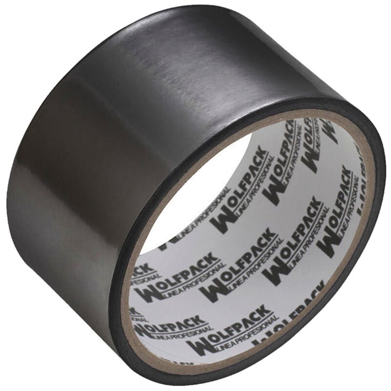 foto del prodotto nastro adesivo in alluminio nero 48 mm. x 10 mt. 66 micron