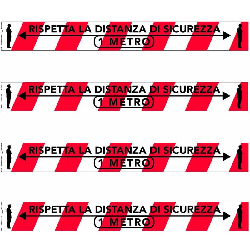 foto del prodotto nastro adesivo in pvc rispetta la distanza di sicurezza 50mm x 60m packaging 50mm x 66mt 6 rotoli 