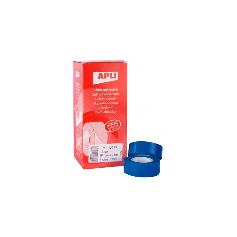 foto del prodotto nastro adesivo in rotolo 19mmx33m blu 8u apli