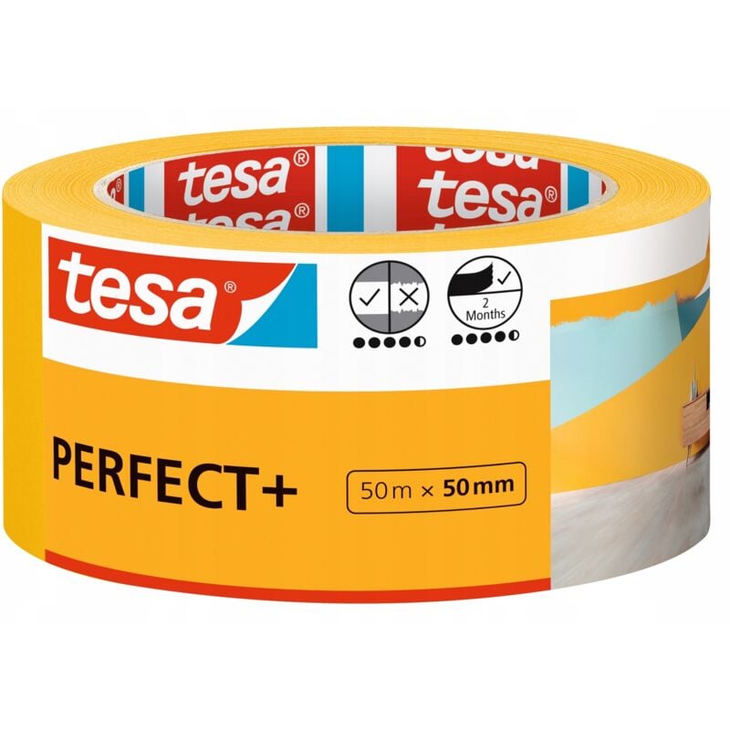 foto del prodotto nastro adesivo per mascheratura per pittori tesa perfect+ 50 m x 50 mm