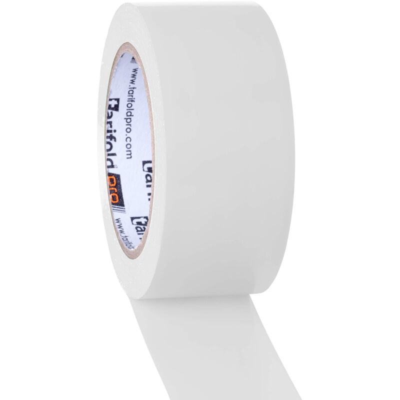 foto del prodotto nastro adesivo per pavimenti, segnaletica di sicurezza, colore bianco, rotolo 50 mm x 33 m, 50 mm x 33 m tarifold