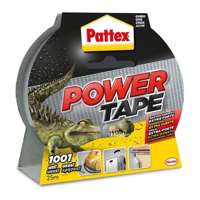foto del prodotto nastro adesivo power tape mm.50h. in rotoli da mt.10 colore grigio pattex