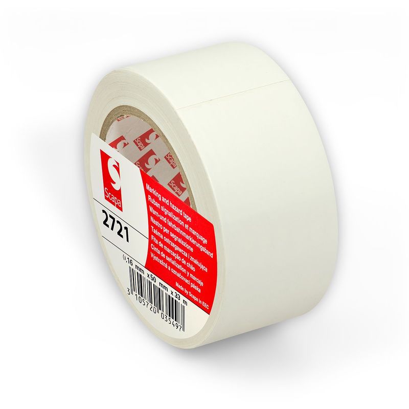 foto del prodotto nastro adesivo scapa 2721 per indicazioni in zone di alto passaggio 50mm x 33mt colore bianco