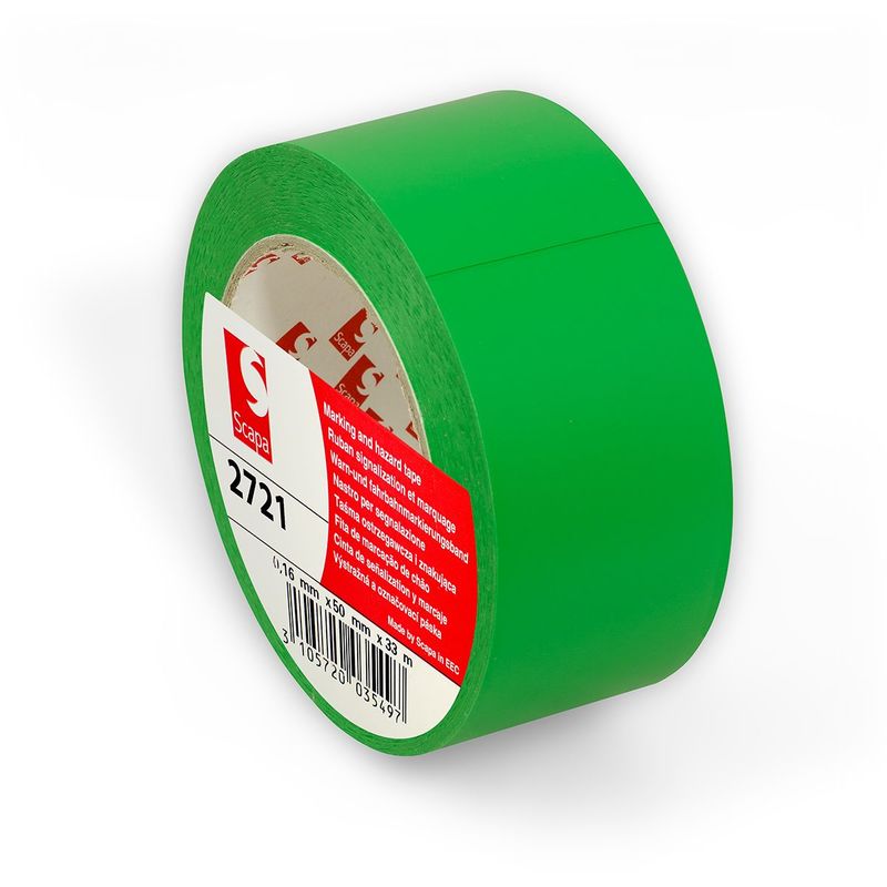 foto del prodotto nastro adesivo scapa 2721 per indicazioni in zone di alto passaggio 50mm x 33mt colore verde