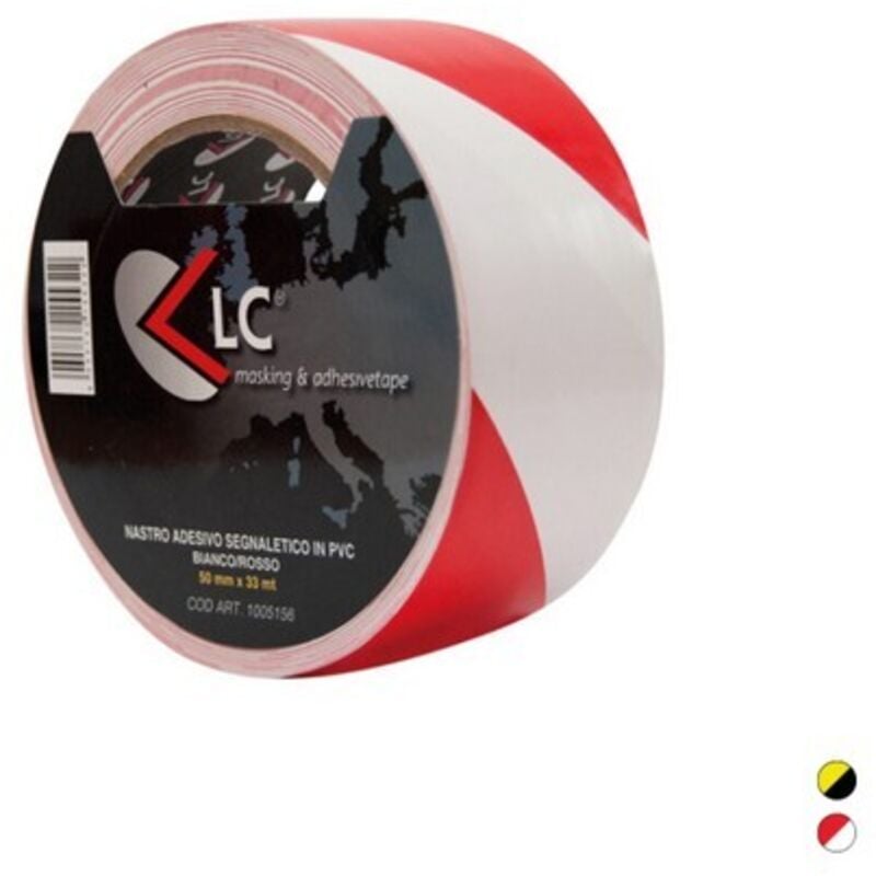 foto del prodotto nastro adesivo segnal pvc mm 50 x mt 33 rosso bianco