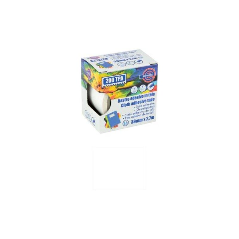 foto del prodotto nastro adesivo telato 200 tpa eurocel bianco mm 38 ml 2,7 4 pezzi eurocel