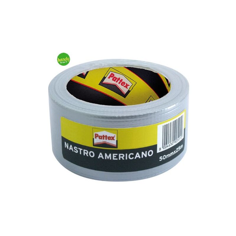 foto del prodotto nastro adesivo telato pattex americano rinforzato impermeabile grigio 50 mm 25 mt