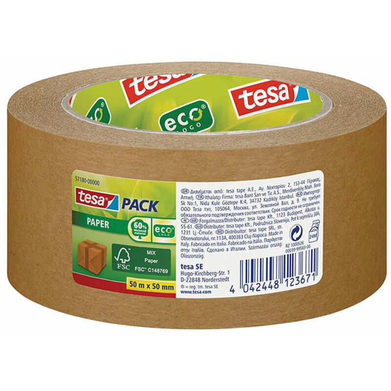 foto del prodotto nastro adesivo tesa 50 mm 50 m ecologico imballaggio extra forte cartone riciclato