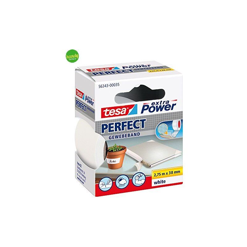 foto del prodotto nastro adesivo tesa premium tessuto bianco 38 mm x 2,75 mt