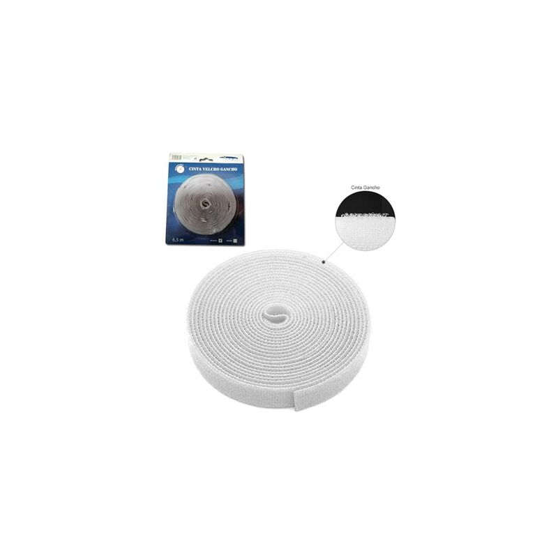 foto del prodotto nastro adesivo velcro sifer maschio gancio bianco 6,5 mx 20 mm in blister