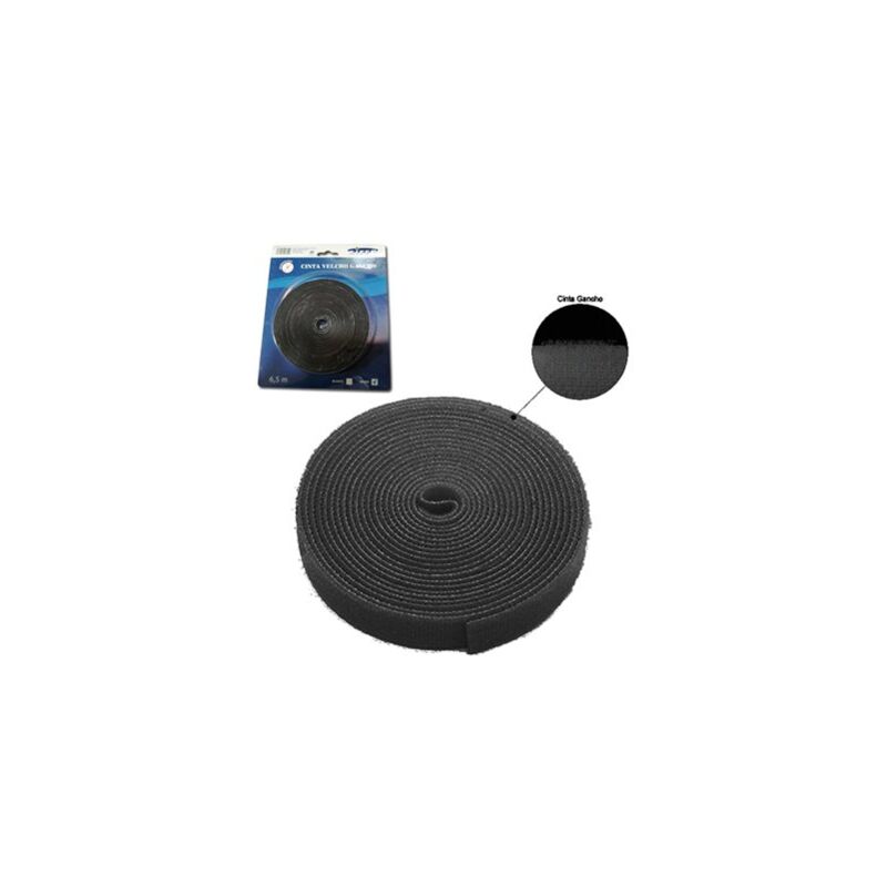 foto del prodotto nastro adesivo velcro sifer maschio gancio nero 6,5 mx 20 mm in blister