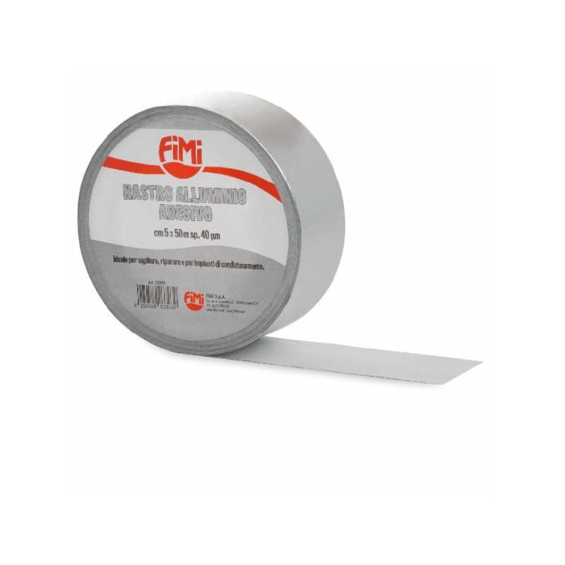 foto del prodotto nastro alluminio adesivo 5cm x 50mt, nastro in alluminio anodizzato spessore 40 my 03303