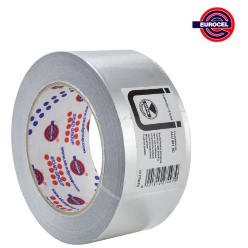 foto del prodotto nastro alluminio adesivo alte temperature mm 50 x 50 mt