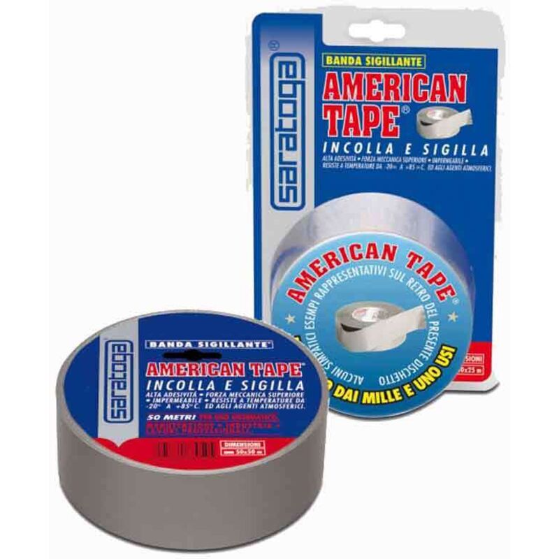 foto del prodotto nastro americano gaffa tape mt 25 x 50mm saratoga grigio mt 25 x 50mm