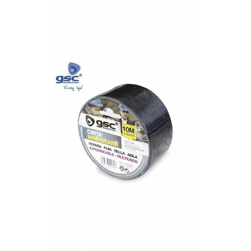foto del prodotto nastro americano impermeabile nero 50mm 10m