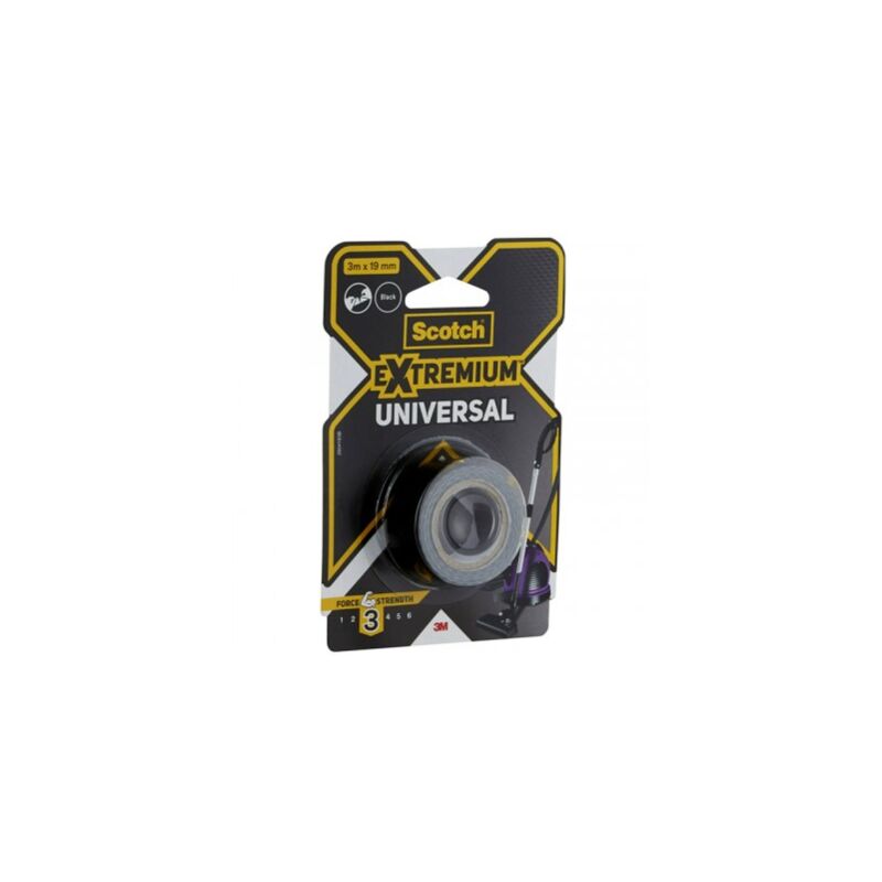 foto del prodotto nastro americano scotch extremium 3 universal nero 3 m x 19 mm