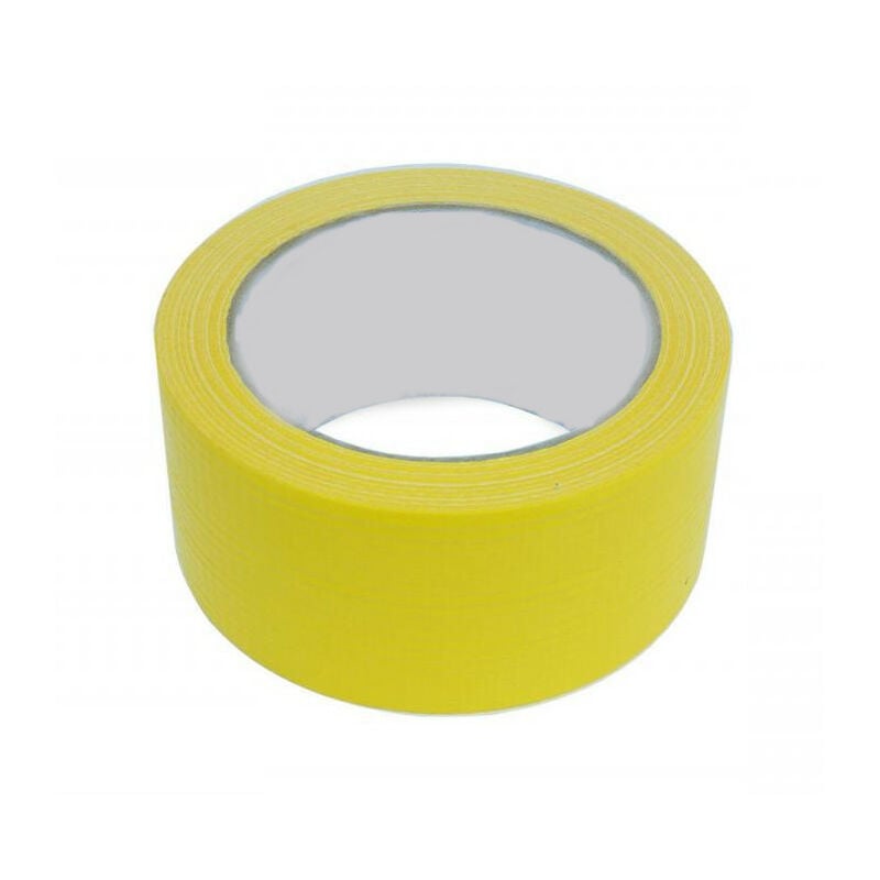 foto del prodotto nastro americano telato adesivo hot melt h50x25 giallo rinforzato autoadesivo