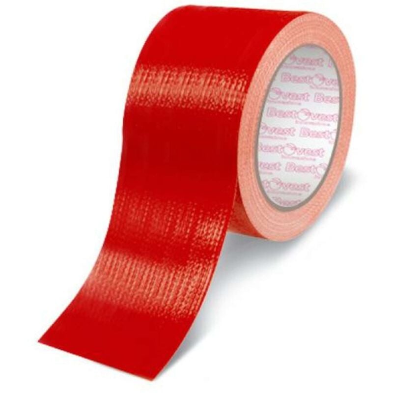 foto del prodotto nastro americano telato adesivo hot melt h50x25 rosso rinforzato autoadesivo