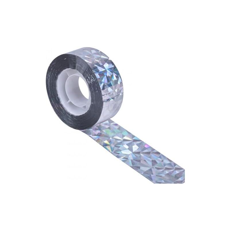 foto del prodotto nastro anti uccelli, 30 pezzi, nastro riflettente per uccelli, nastro repellente per uccelli, nastro riflettente per giardino e fattoria, 2,4 cm x 80