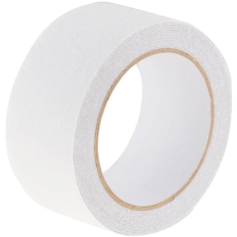 foto del prodotto nastro antiscivolo, 0,5 cm 100 cm nastro adesivo impermeabile rotolo adesivi per gradini di scale interne ed esterne bianco 