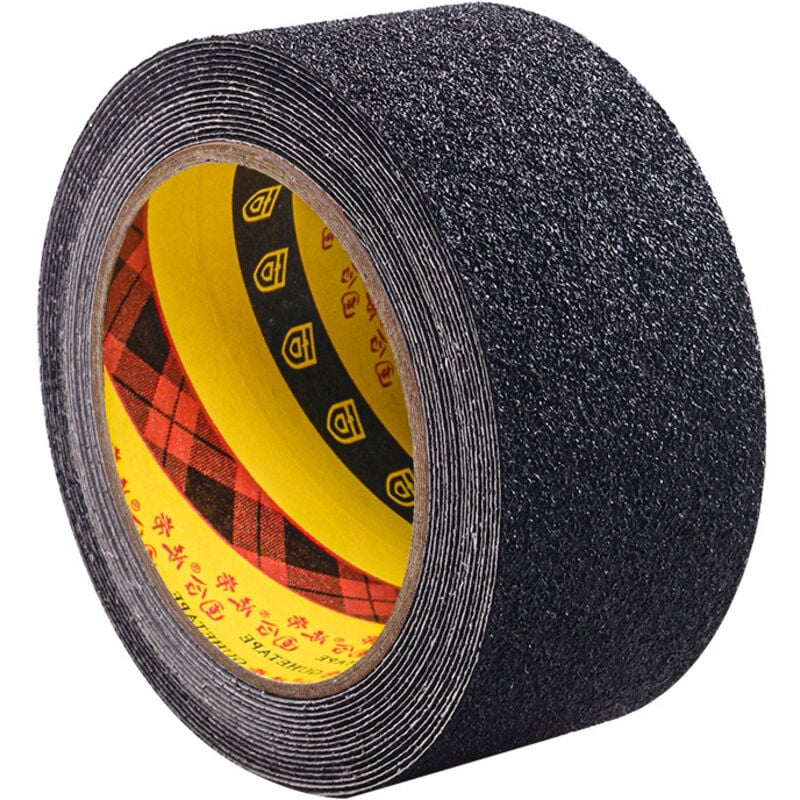 foto del prodotto nastro antiscivolo, 0,5 cm 100 cm nastro adesivo impermeabile rotolo adesivi per gradini di scale interne ed esterne (nero)