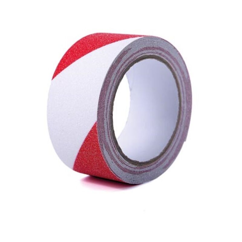 foto del prodotto nastro antiscivolo 5cm x 5m rosso bianco