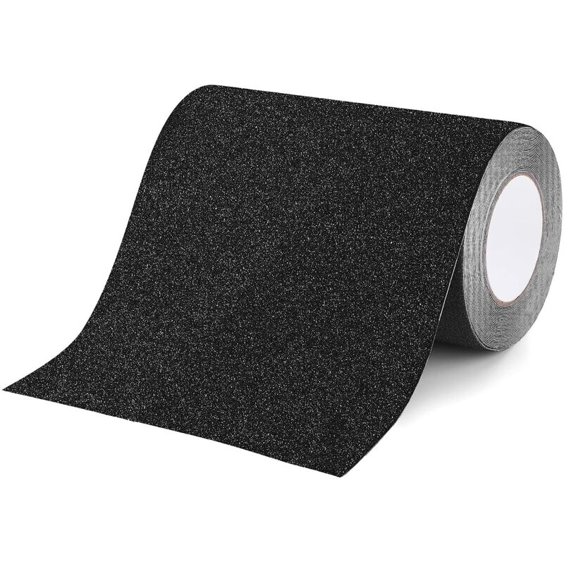 foto del prodotto nastro antiscivolo adesivo per scale, 10 cm5 m, adesivo antiscivolo per scale, nastro antiscivolo per esterni, impermeabile, tagliabile, nero