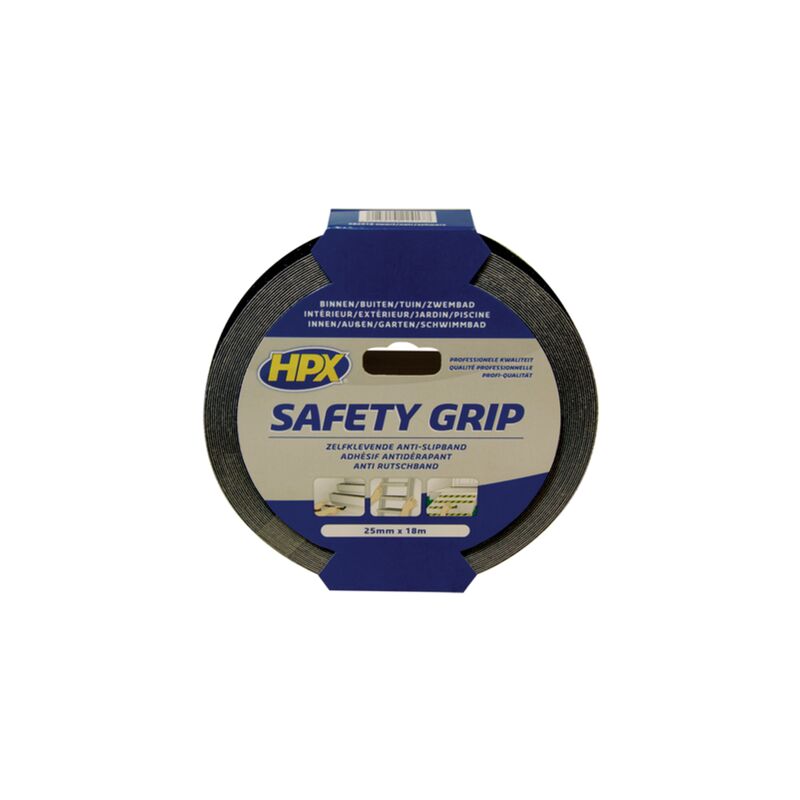 foto del prodotto nastro antiscivolo hpx nero 25 mm x 18 m sb2518