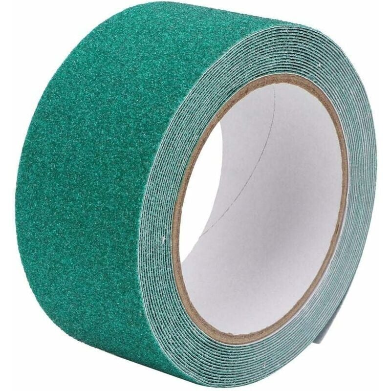 foto del prodotto nastro antiscivolo per pavimenti, 5 cm x 5 m nastro antiscivolo in sabbia di quarzo verde 