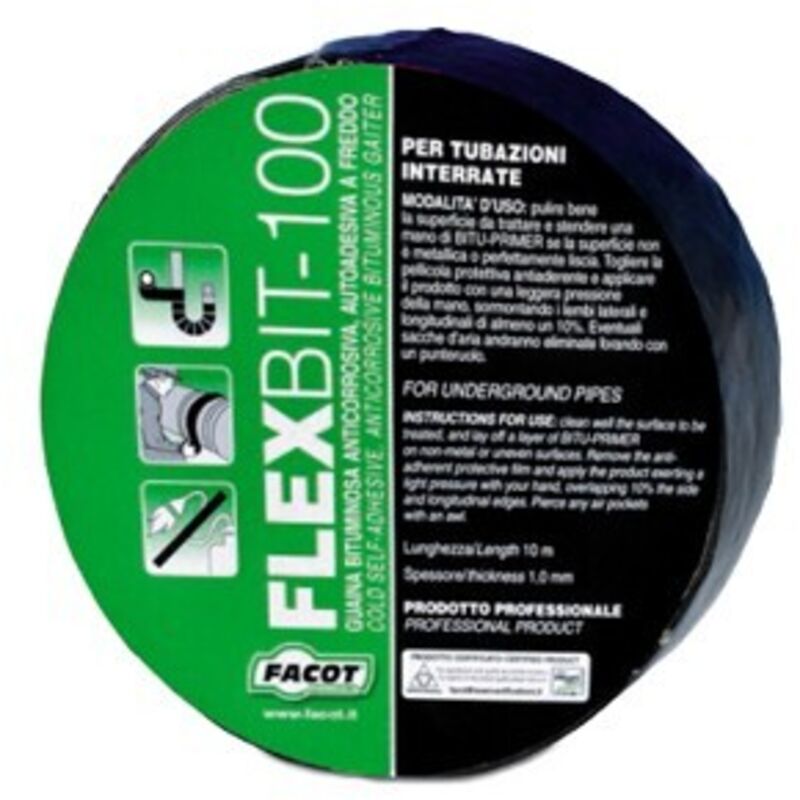 foto del prodotto nastro autoadesivo elastomero-bitume flexbit-hd h. 100 mm x 10 m