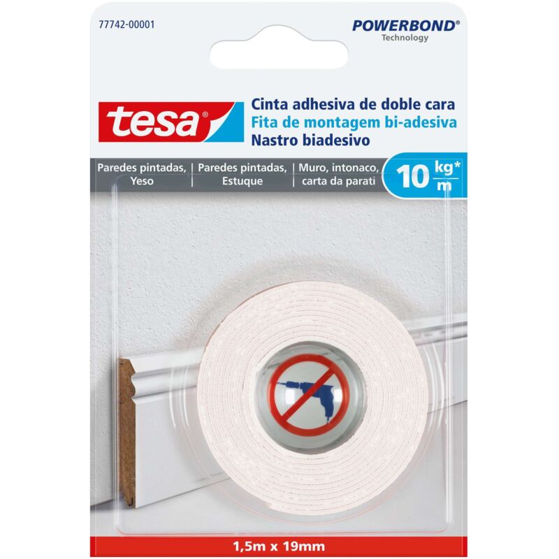 foto del prodotto nastro biades. powerbond intonaco ml.1,5x19mm 10 pz